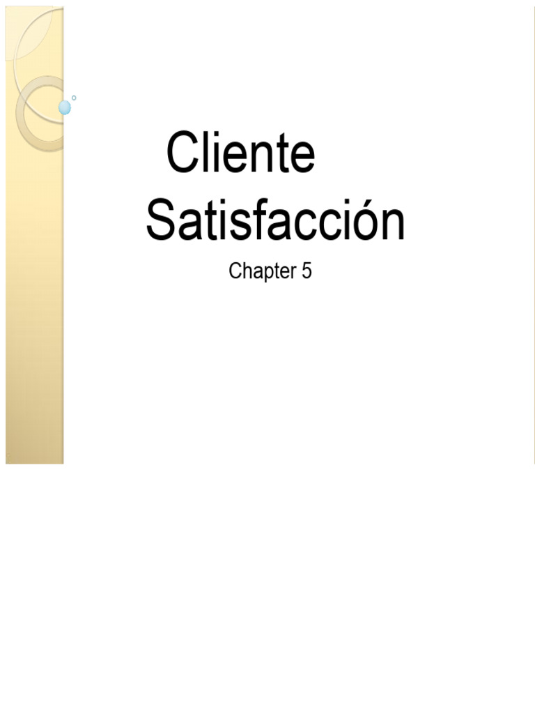 Calidad del Servicio y Satisfacción del Cliente | PDF | La satisfacción ...