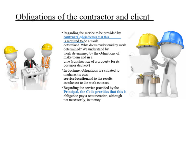 Obligations of The Contractor and The Client | PDF