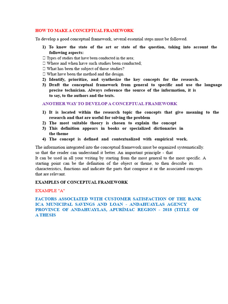 Steps to Create a Conceptual Framework | PDF | Concept | Information