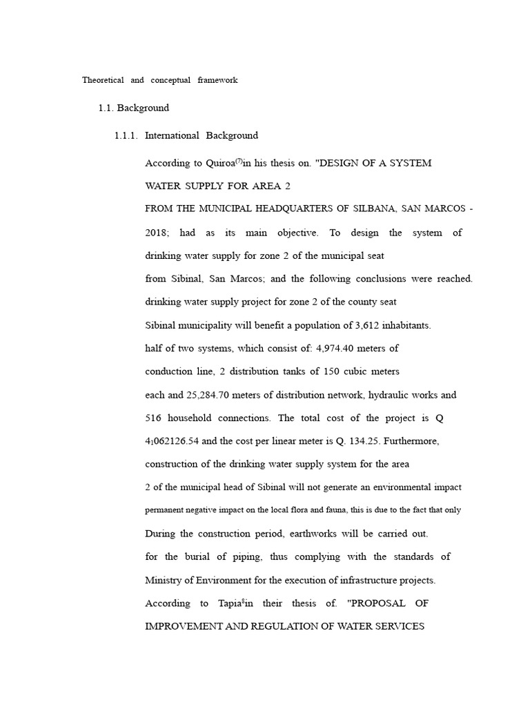 Water Supply System Design Framework | PDF | Water | Water Supply Network