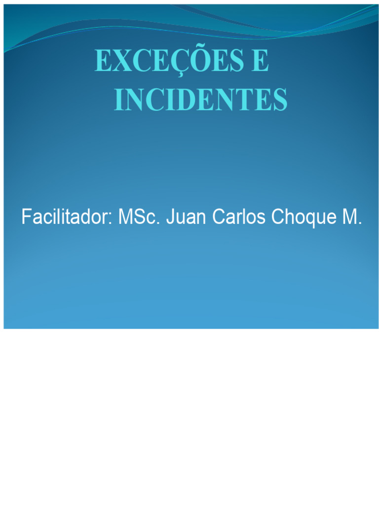 Exceções e Incidentes no Processo Penal | PDF | Sentença (jurídico ...