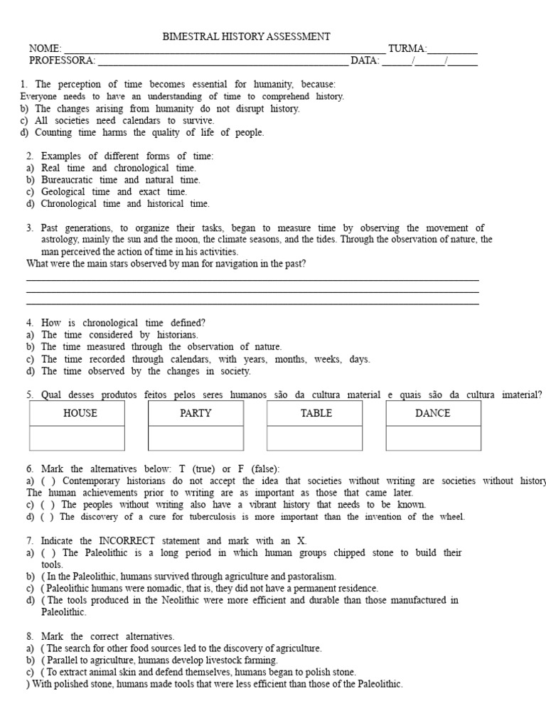 Bimonthly History Assessment Guide | PDF | Deities | Time