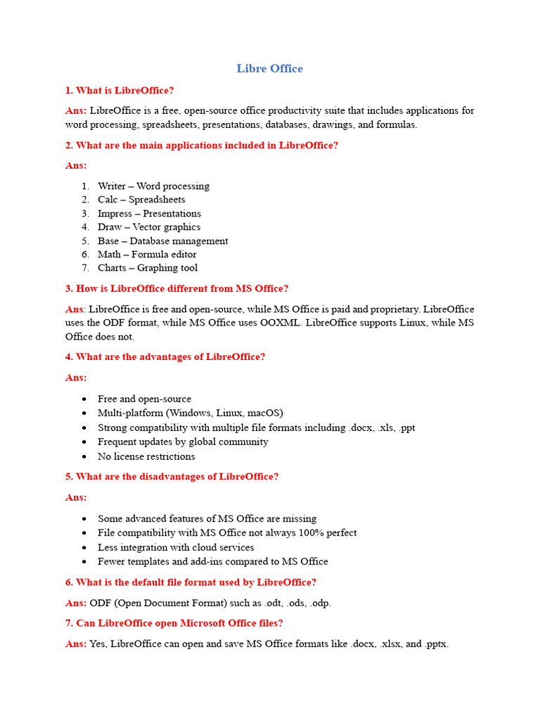 Comprehensive Guide to LibreOffice | PDF | Hyperlink | Microsoft Office