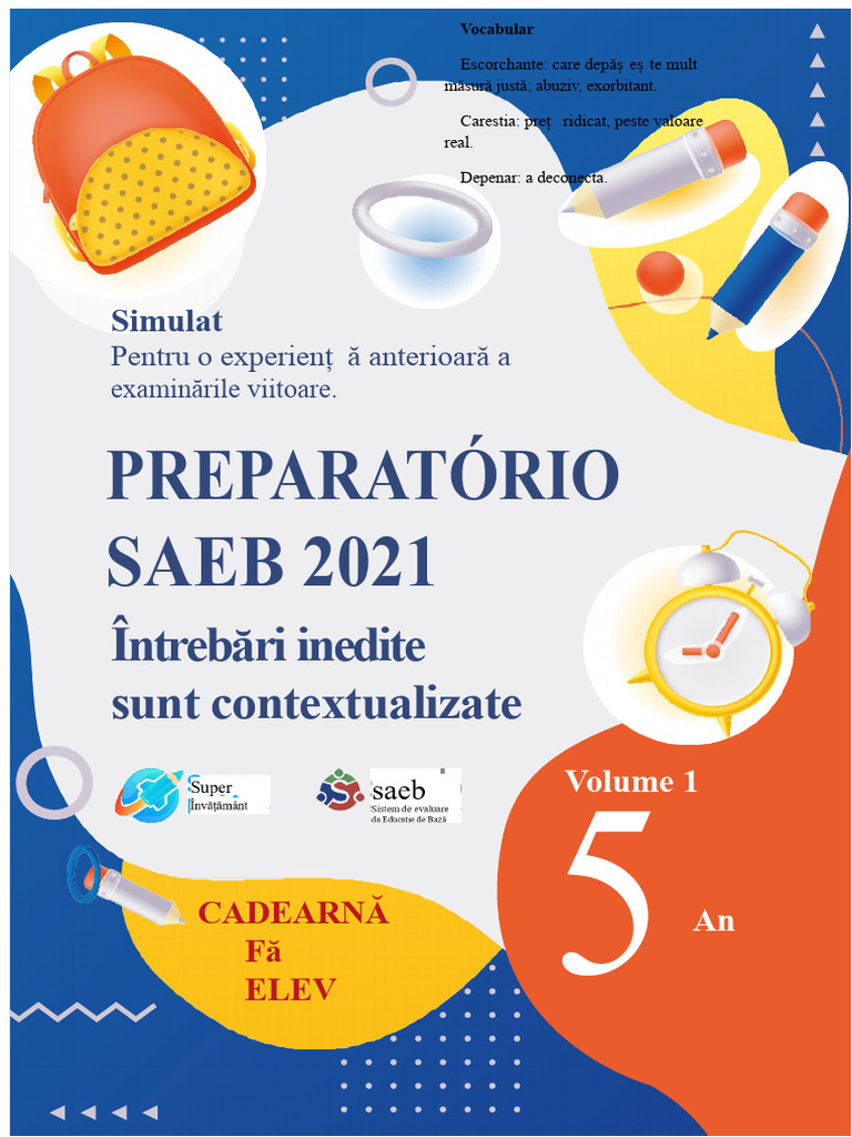SAEB Clasa A V-A - ELEV | PDF