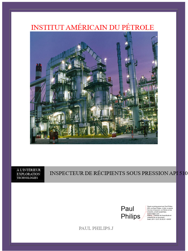 Formation API 510 : Inspecteur de Réservoirs | PDF | Soudage | Construction