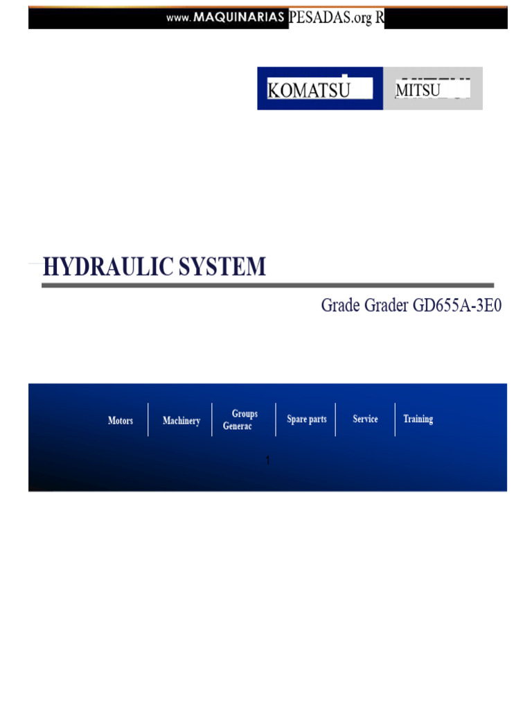 Hydraulic System Overview for GD655A-3E0 | PDF | Pump | Valve