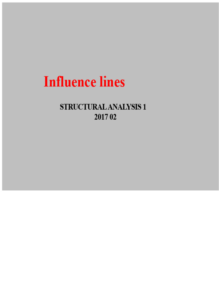 Unit 04 Lines of Influence | PDF | Beam (Structure) | Structural Analysis