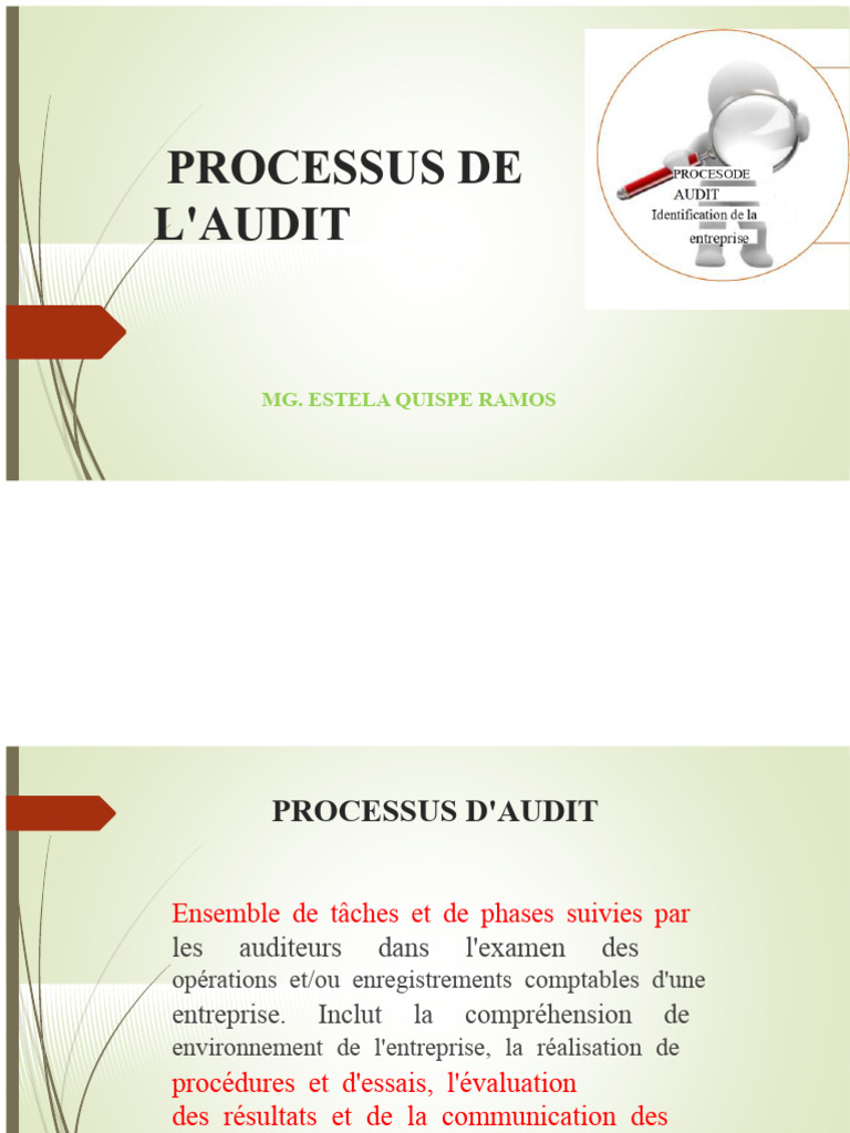 Guide du Processus d'Audit Comptable | PDF | Audit | Planification