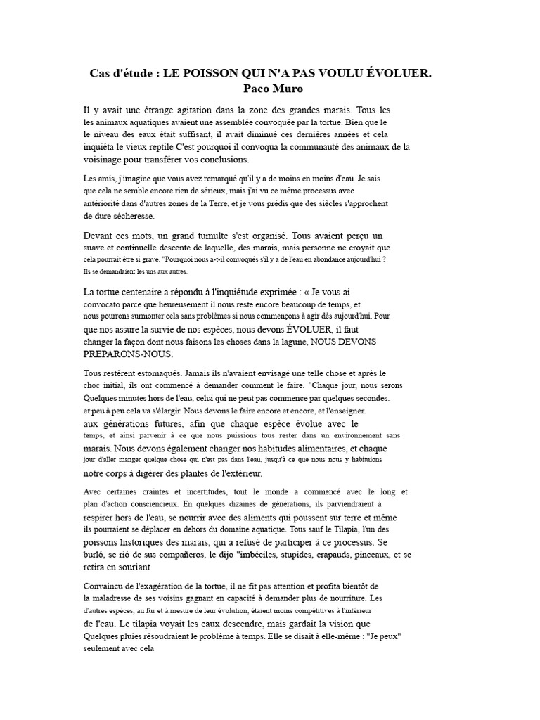 Étude de Cas - Assumer Une Culture Du Changement | PDF ...