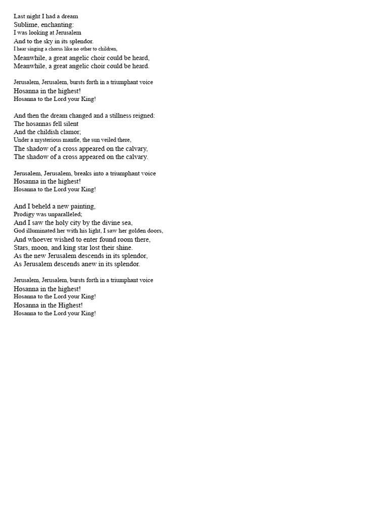 Last Night I Had A Dream | PDF