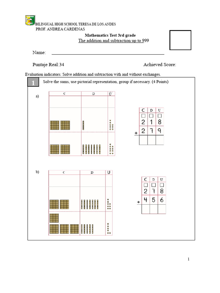 evaluation of addition and subtraction | PDF | Mathematics