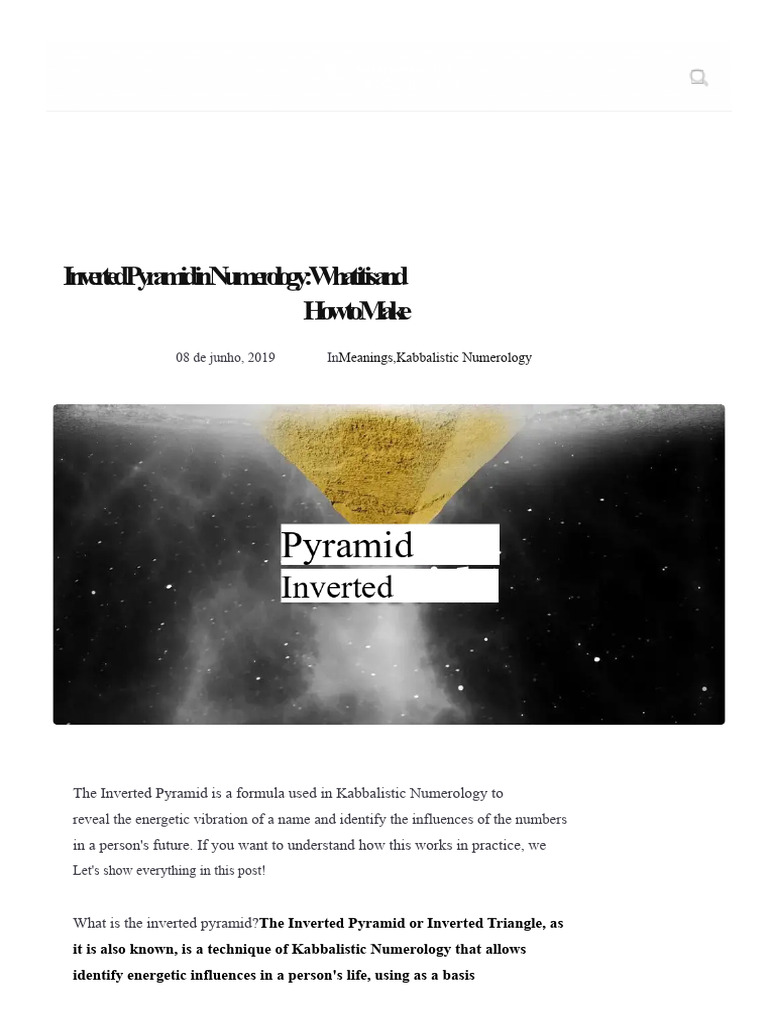 Inverted Pyramid in Kabbalistic Numerology | PDF