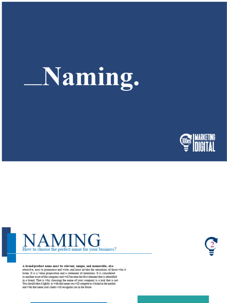 Perfect Business Naming Guide | PDF | Brand | Logos