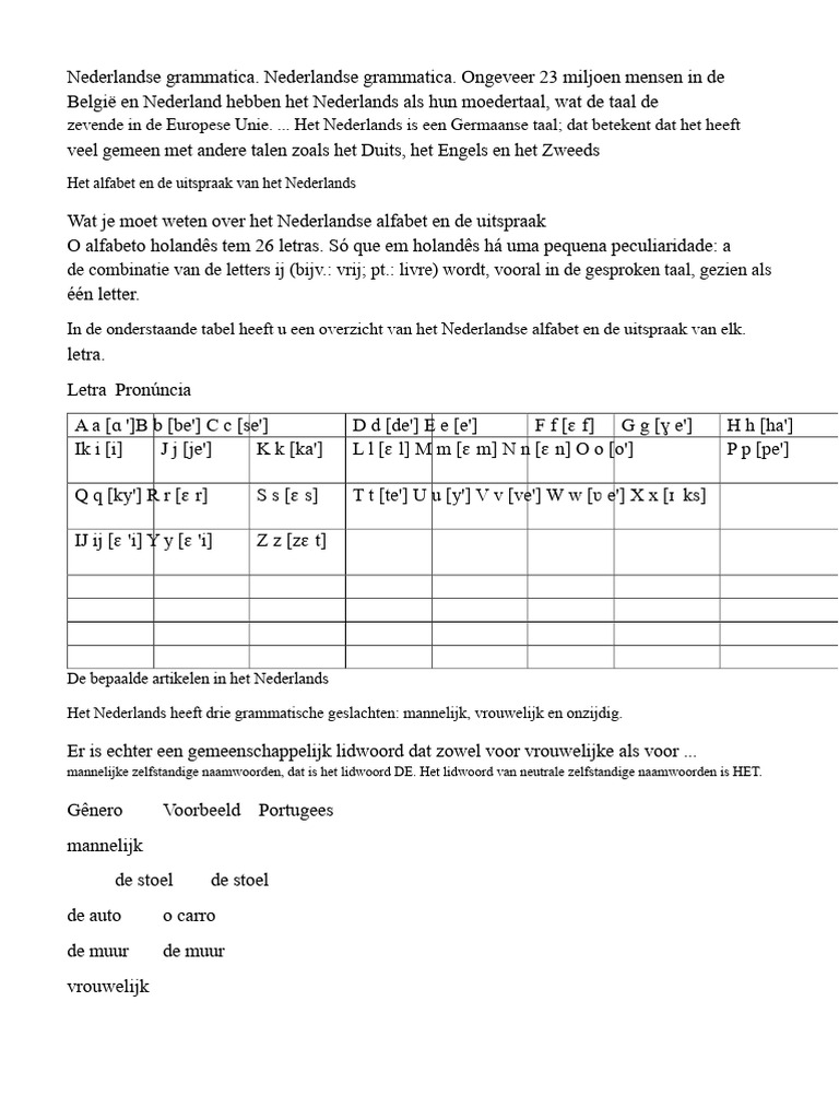 Nederlandse Grammatica | PDF