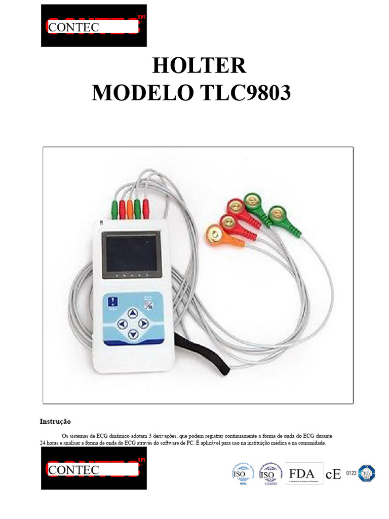 Ficha Técnica Holter ECG Tlc9803 Contec | PDF | Especialidades médicas