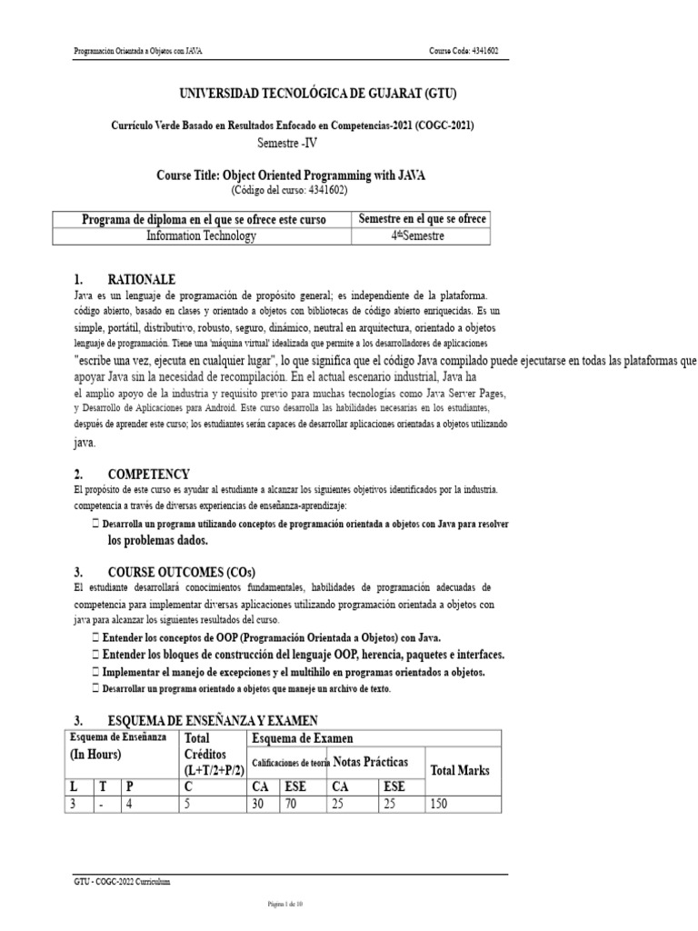Programación Orientada a Objetos en Java | PDF | Java (lenguaje de ...
