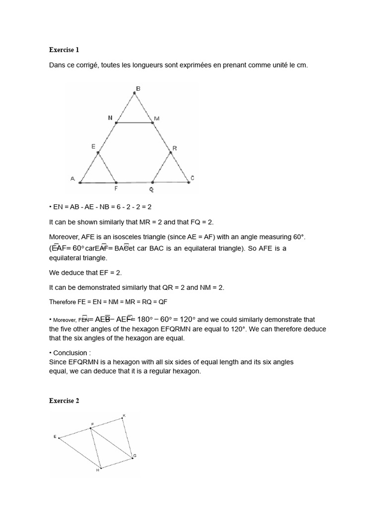 Corrections of Exercises Concerning Elementary Figures | PDF | Triangle ...