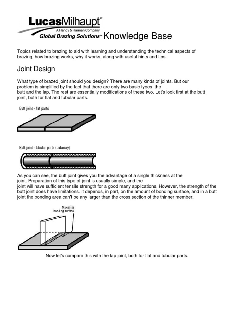 Brazing Strength Of Materials Industrial Processes
