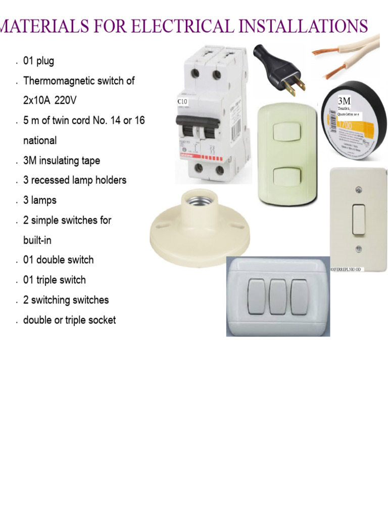 Essential Materials & Tools for Electrical Installations | PDF