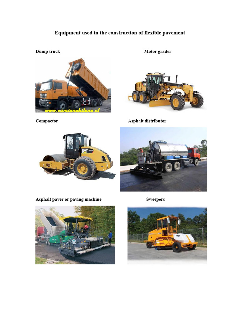 Flexible Pavement Construction Equipment | PDF | Road Surface