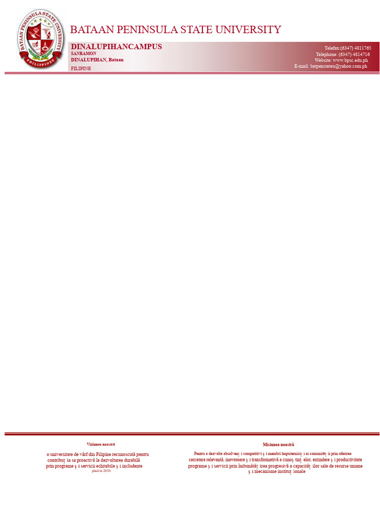 BPSU Header Footer | PDF