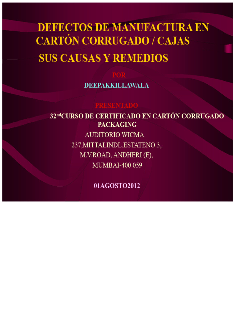 Defectos y Soluciones en Cartón Corrugado | PDF | Adhesivo | Ingeniería ...