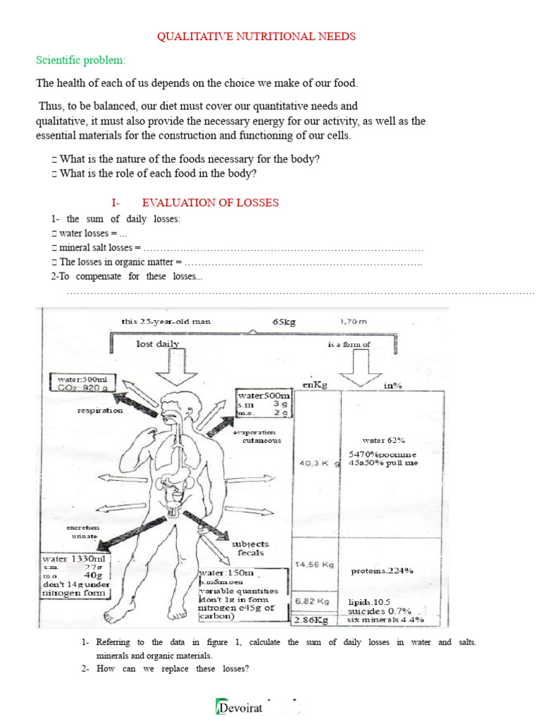 Course - SVT Qualitative Needs - 3rd Science Exp (2022-2023) Mrs. Ilhem ...