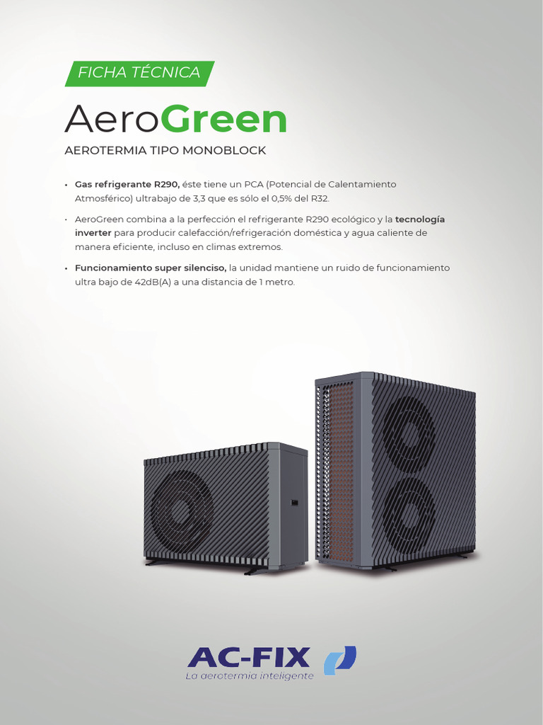 AeroGreen: Aerotermia Monoblock Eficiente | PDF | Agua | Aplicación movil