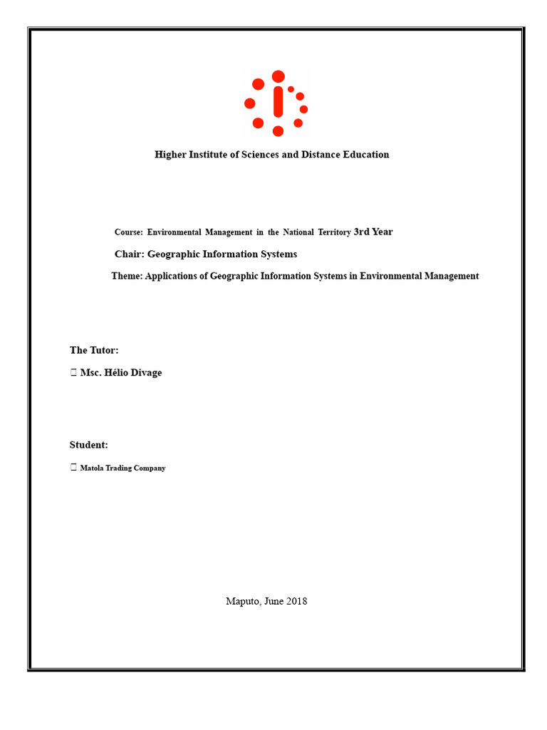 GIS Applications in Environmental Management | PDF | Geographic ...
