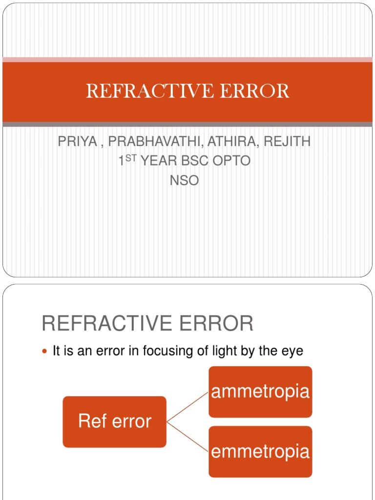 Understanding Refractive Errors in Vision | PDF