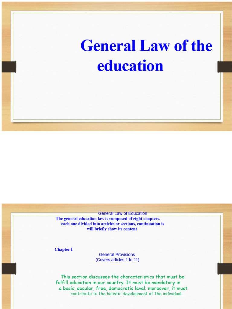 General Education Law Title I, II, III, IV | PDF | Vocational Education ...