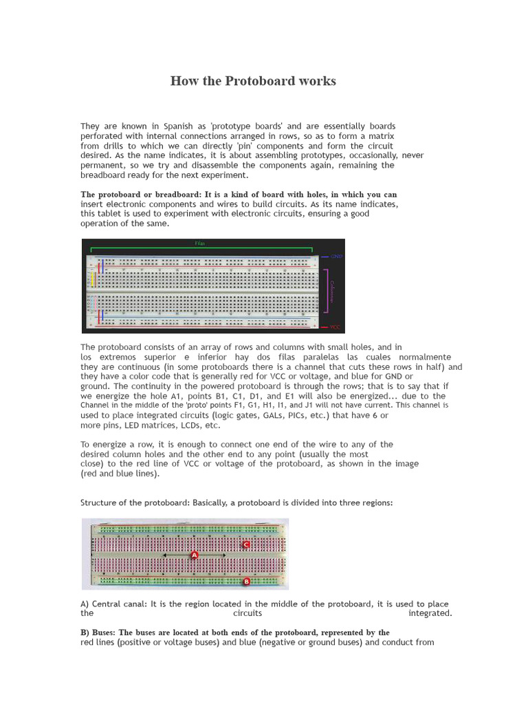 How the Protoboard works | PDF | Electricity | Electronic Engineering