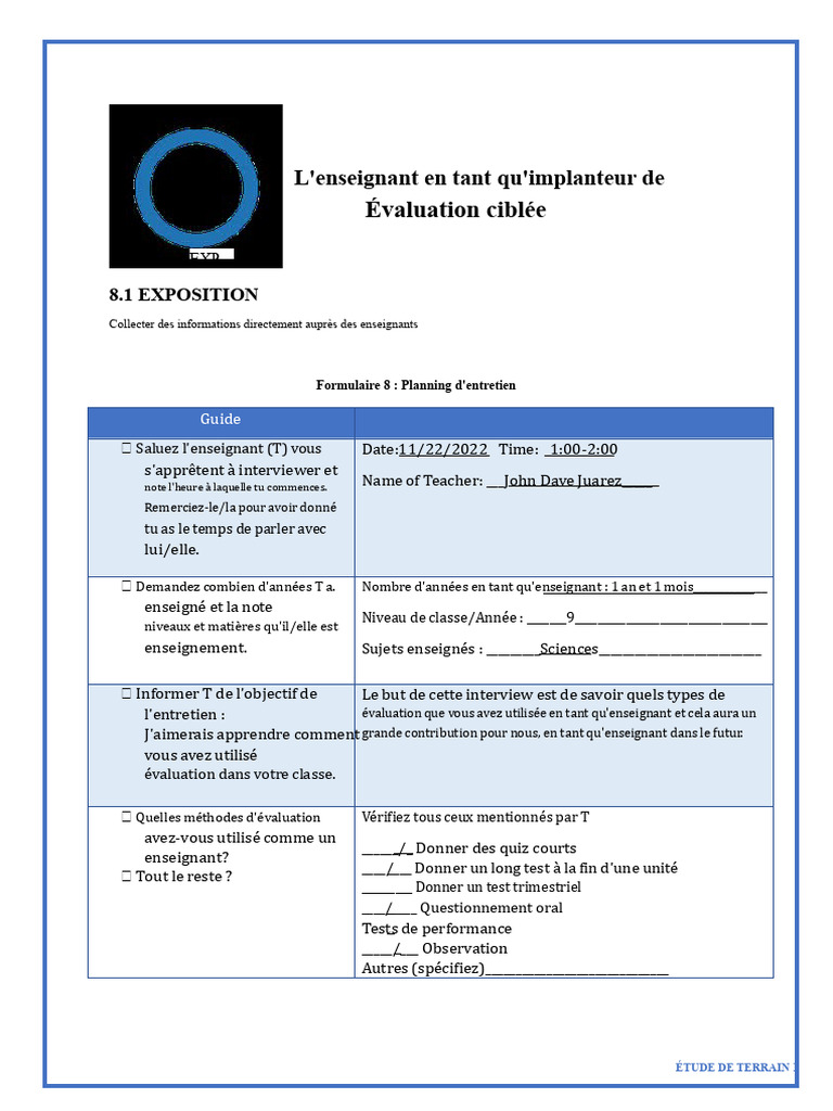 Méthodes d'évaluation en classe | PDF | Apprentissage