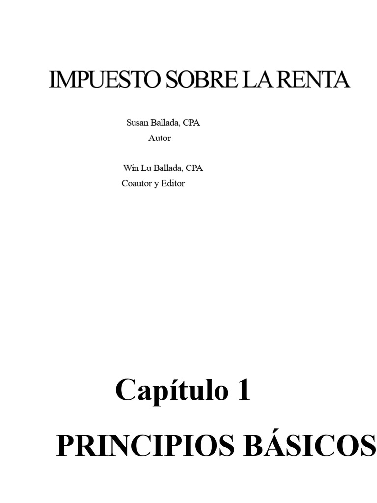 Principios del Impuesto sobre la Renta | PDF | Impuestos | Impuesto ...