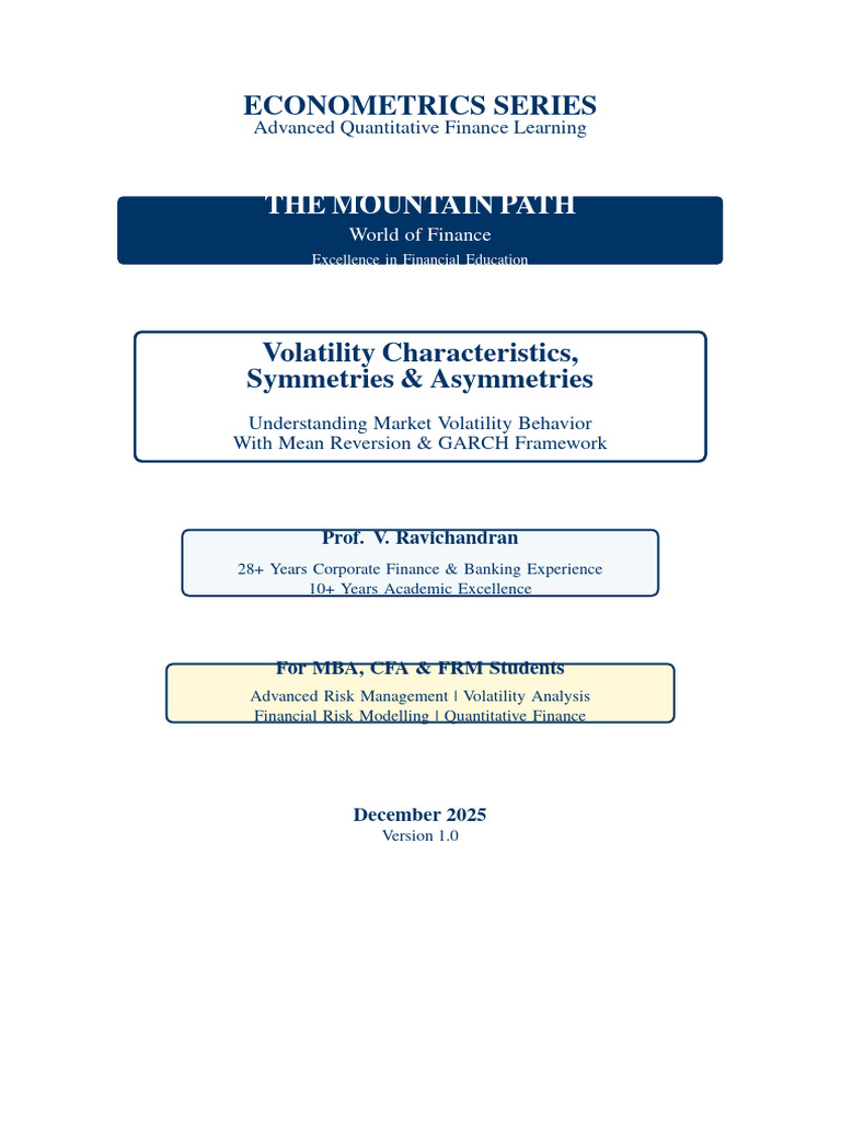 Understanding Market Volatility Dynamics | PDF | Volatility (Finance ...