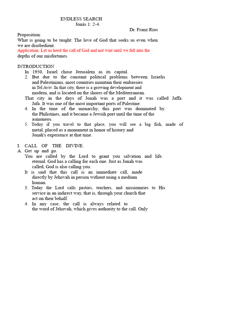 God's Call Amidst Human Disobedience | PDF | Jonah | Religious Belief ...