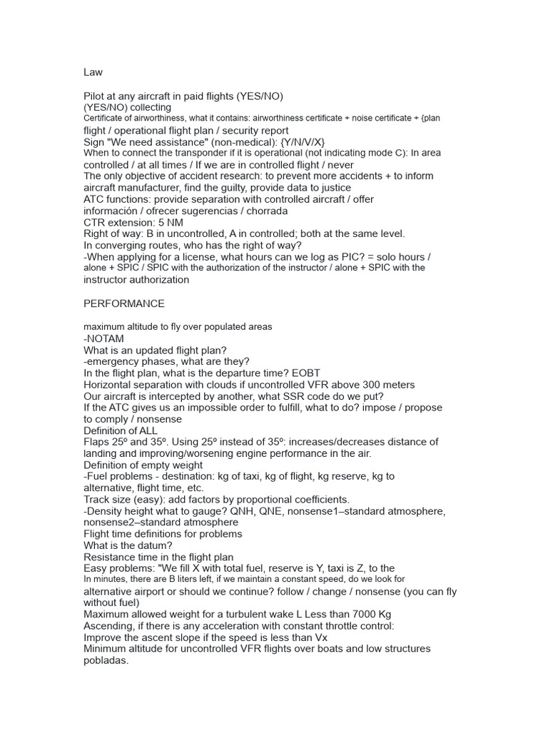 Aviation Regulations and Flight Operations Guide | PDF | Instrument ...