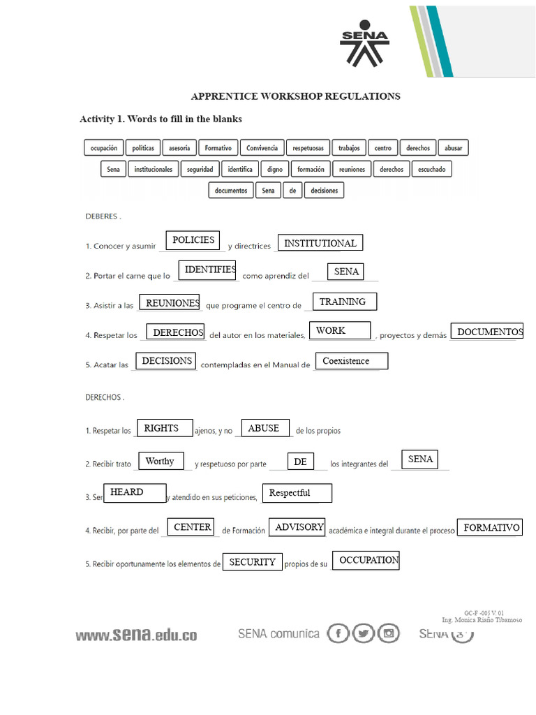 Apprentice Workshop Regulations Guide | PDF