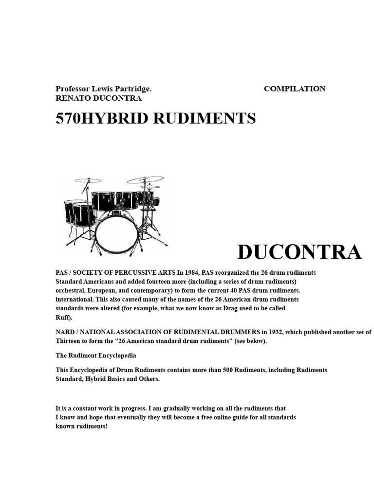 570 Rudiments | PDF | Drumming | Rhythm And Meter