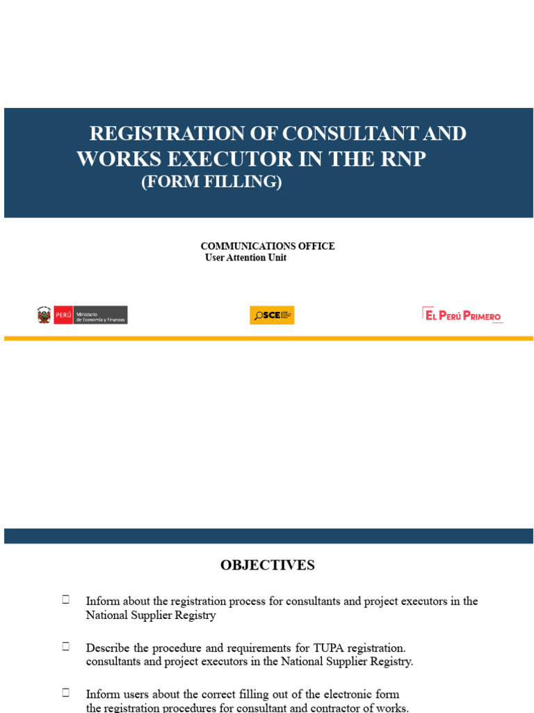 2 RNP - Registration of Consultant and Work Executor and Form Filling ...