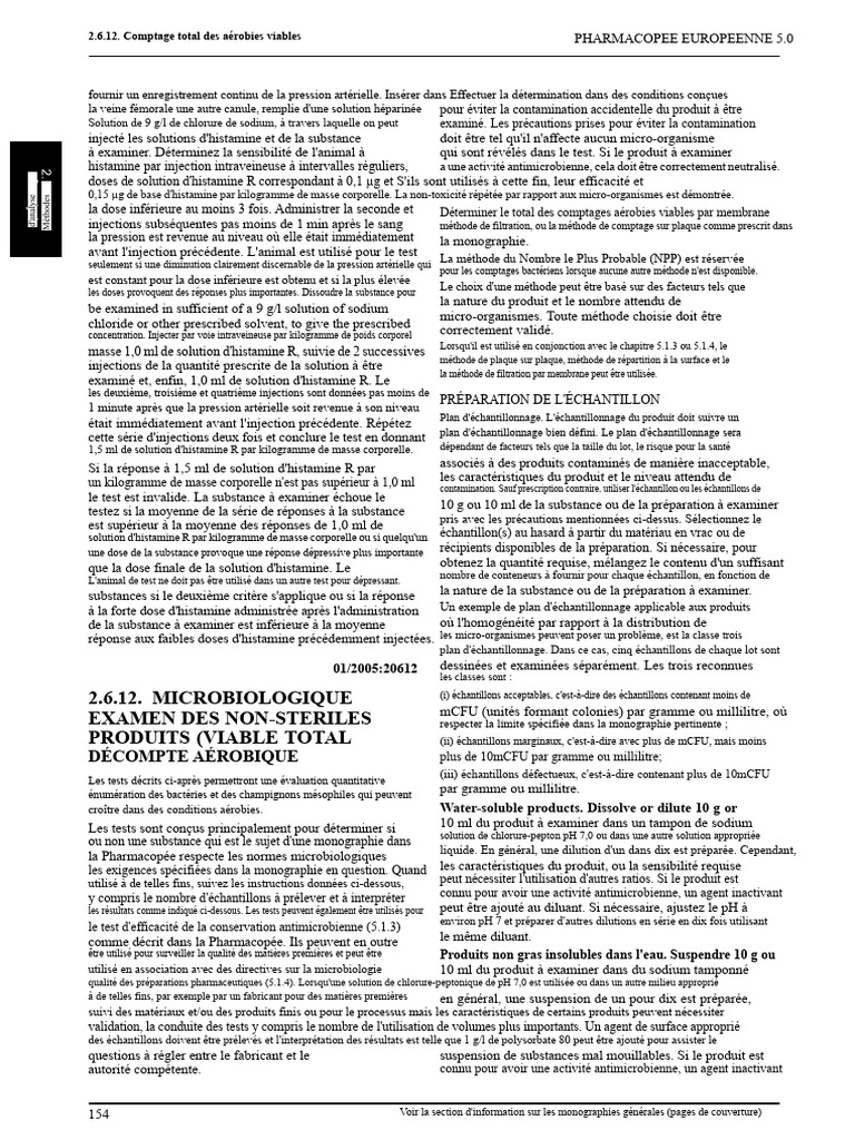 Comptage des aérobies viables en microbiologie | PDF | Filtration ...