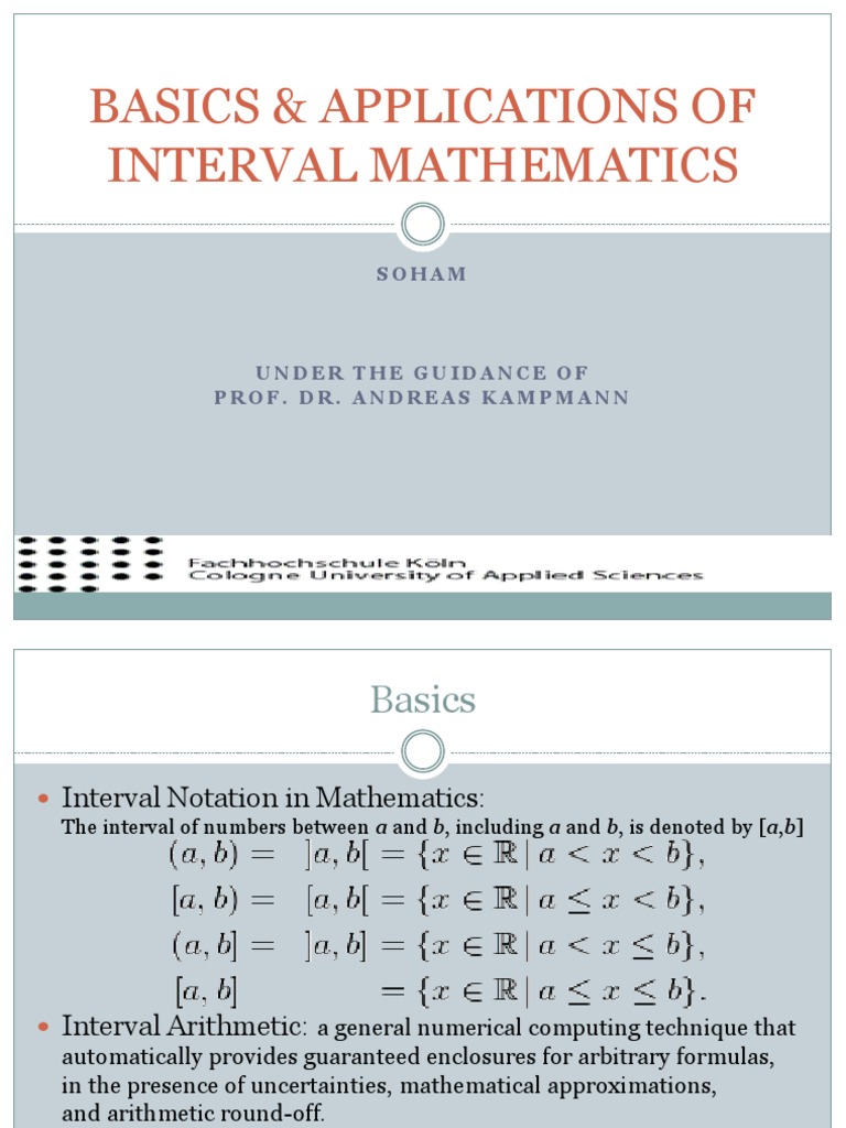 Basics of Interval Mathematics | PDF | Interval (Mathematics ...