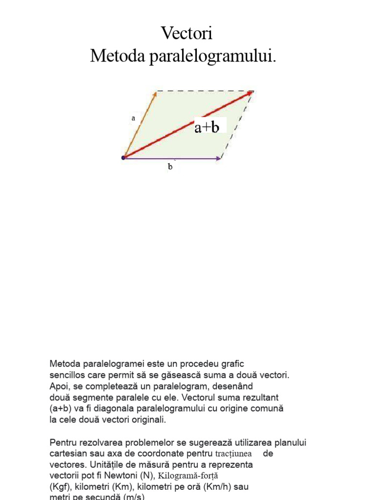Vectori (Paralelogram) | PDF