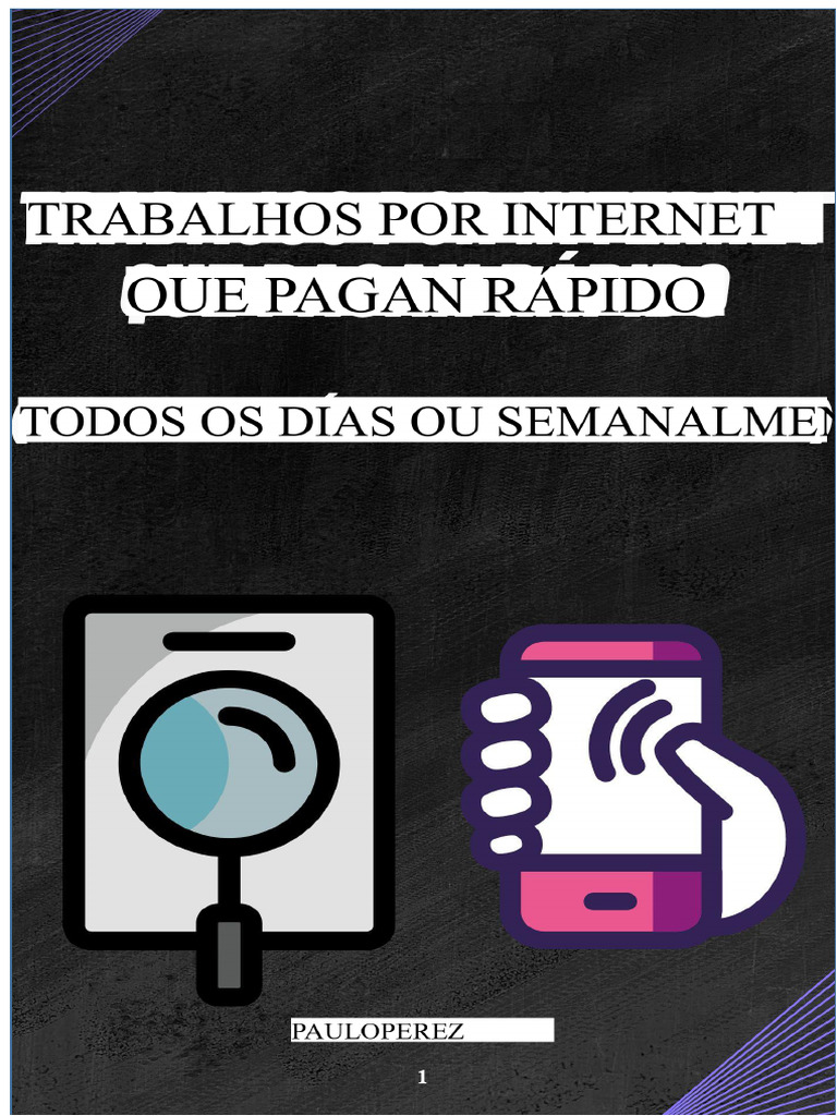 74 Trabalhos Online Que Pagam Rápido | PDF | Internet | Aplicativo para ...