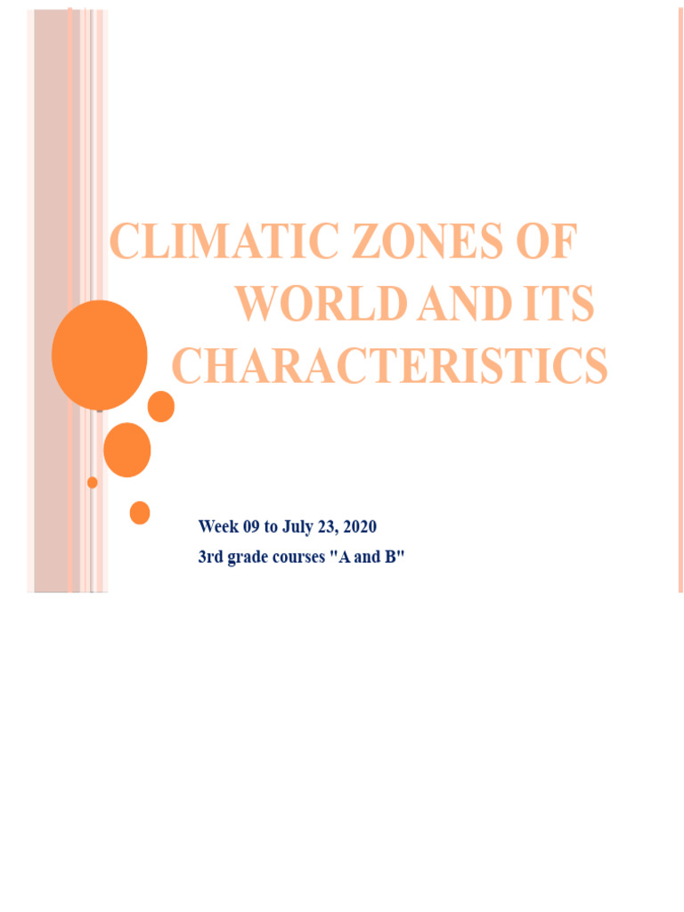 World Climatic Zones and Characteristics | PDF | Temperate Climate | Desert