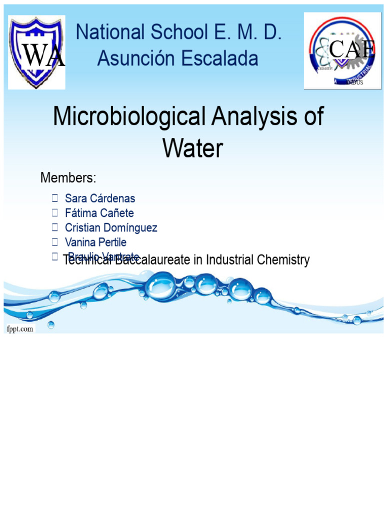 Microbiological Water Analysis Guide | PDF | Prokaryote | Microorganism