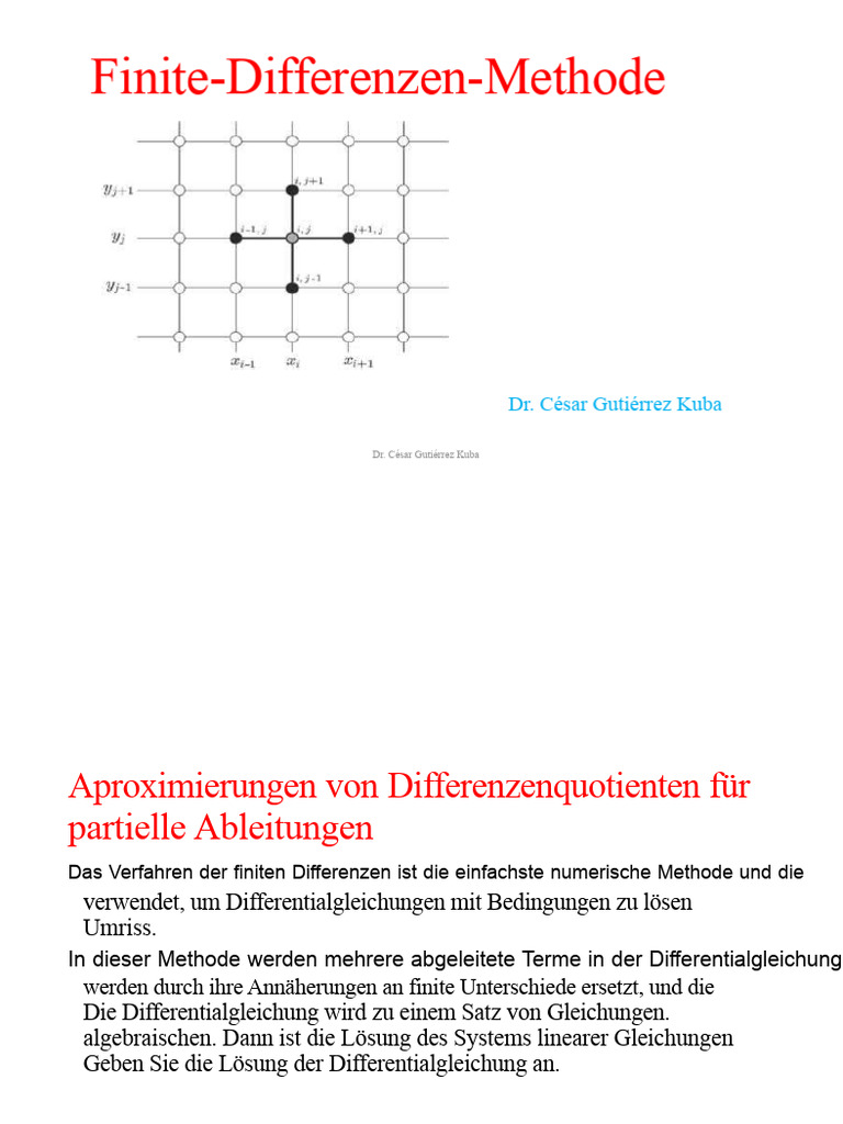Finite Differenzen Methode | PDF
