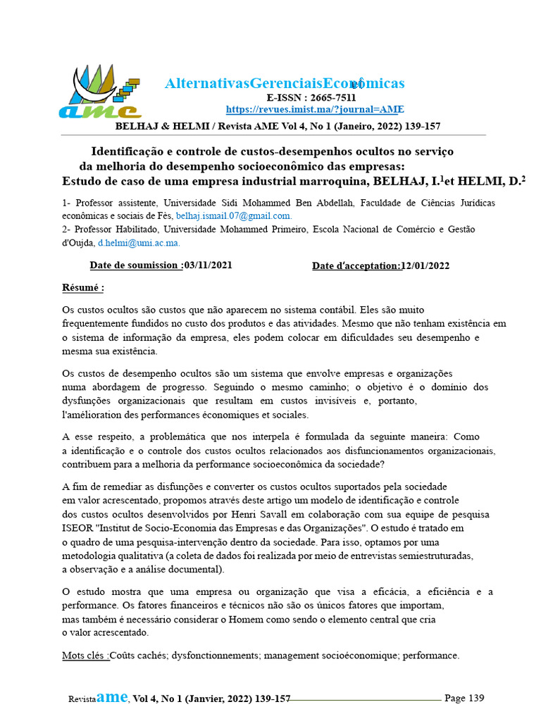 Controle de Custos Ocultos em Empresas | PDF | Despesa | Qualidade ...