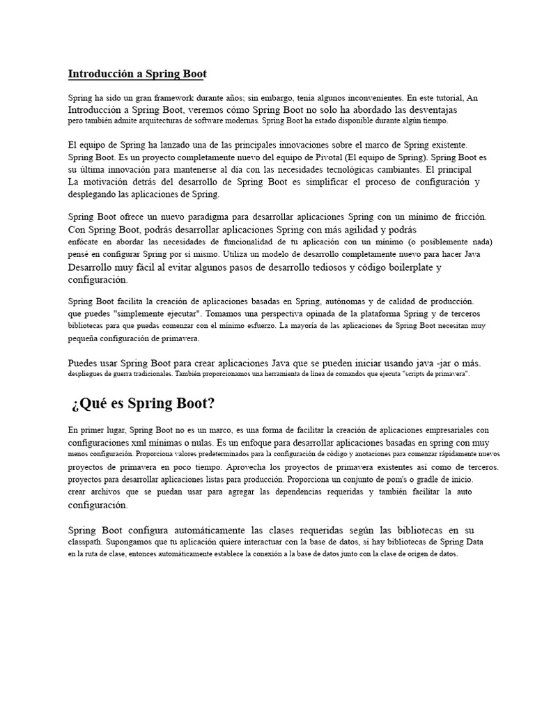Guía Completa sobre Spring Boot | PDF | Java (lenguaje de programación ...