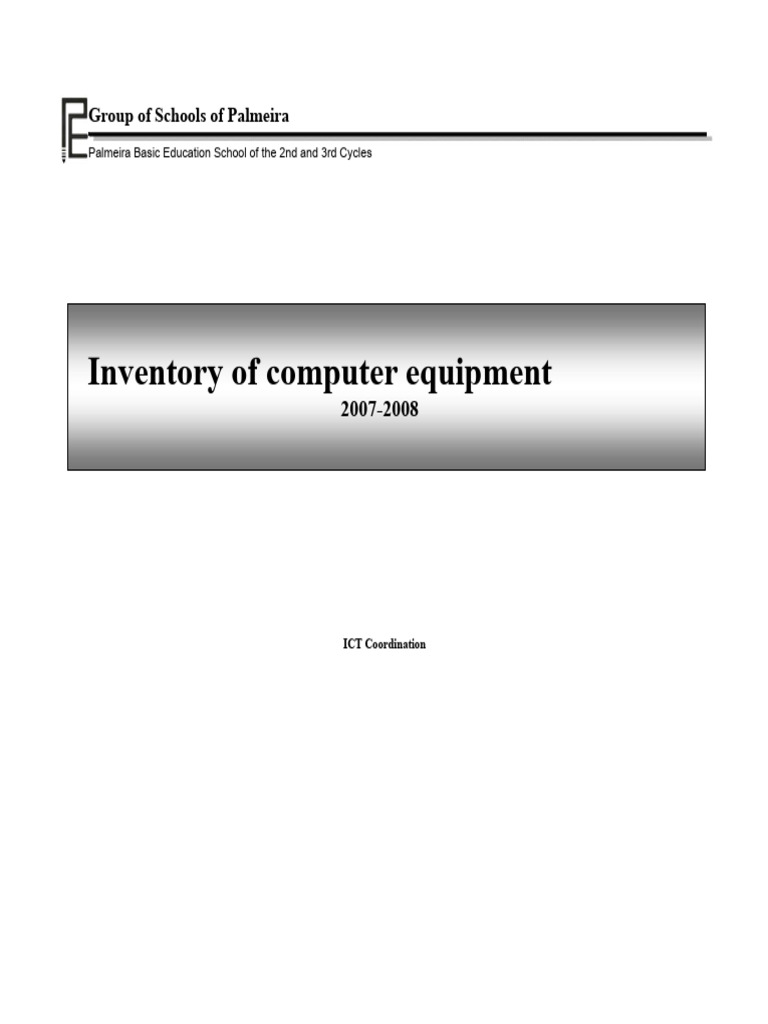 Palmeira Schools IT Equipment Inventory | PDF | Floppy Disk | Computing